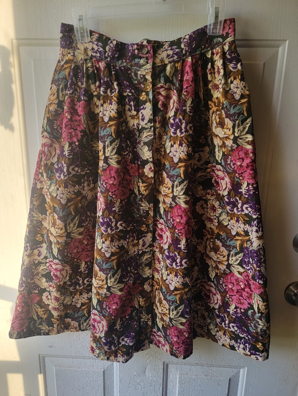 Vtg Herman Geist Cotton Floral Skirt Size 8